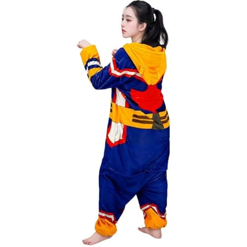 Nanrui Trade.  Hero Academia Costume Adult Anime All Might One-piece Pajamas Jumpsuit Cosplay for Women Men - Image 1