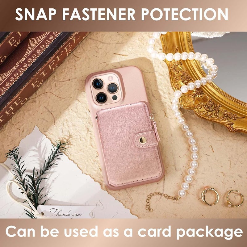 M-Plateau Foldable Phone Wallet，iPhone Card Holder Stick On with Flexible Zipper Coin Purse Multifunctional Kickstand Design, Fits 6.1 and Above Leather or Smooth Surface Phone case - Image 4