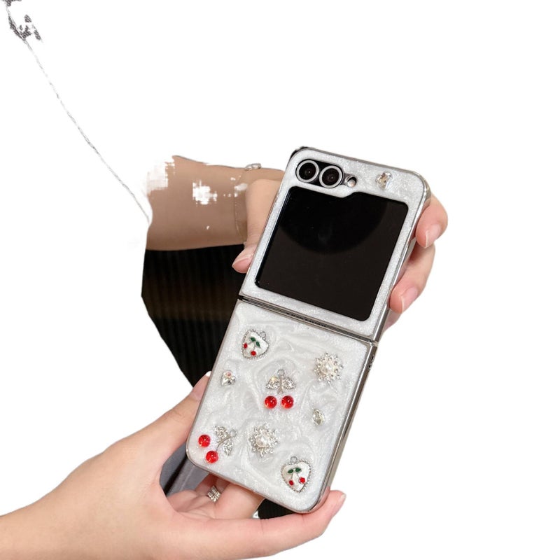 Protective Case | Resin Finish | Drop Protection | Shockproof Cover for Samsung Galaxy Z Flip 4 | White - Image 3