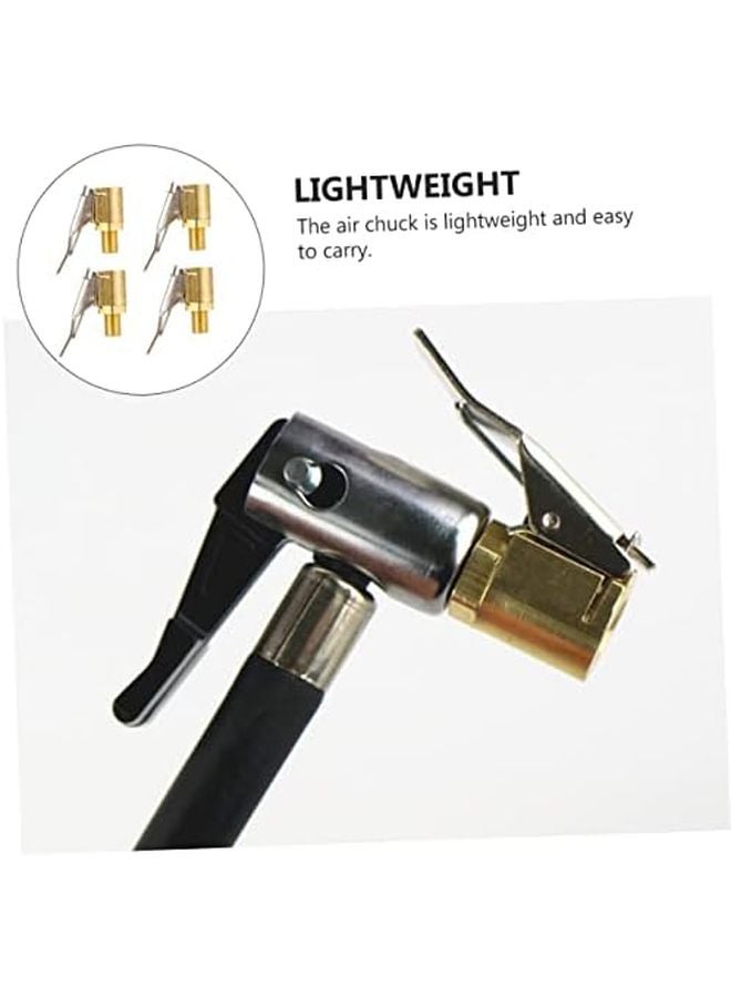 مشبك هواء إطارات من النحاس الأصفر سريع التوصيل صمام نفخ 12 قطعة 2.9 × 0.8 سم محمول للسيارات والشاحنات - Image 4