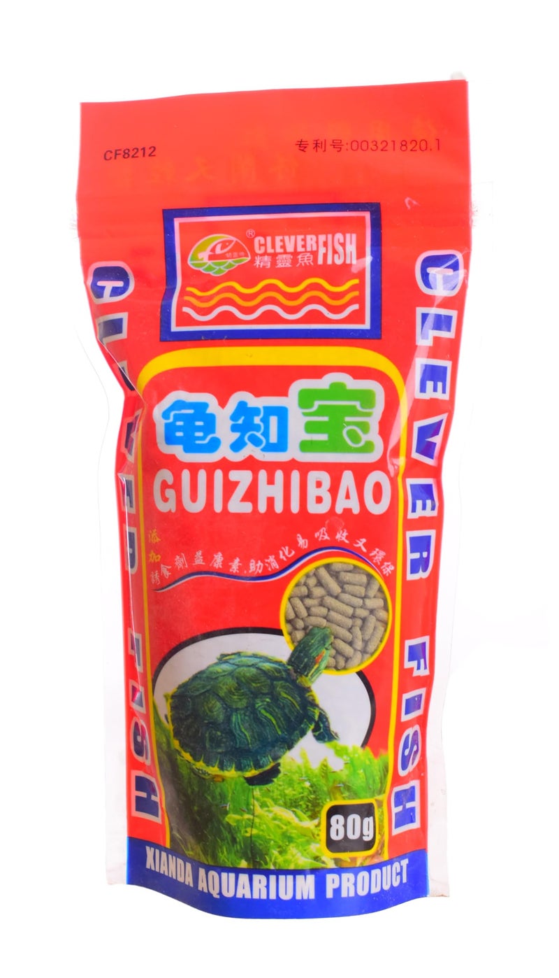 Guizhibao Turtle and Fish Food Pellets, Floating Type Stick Food, 80g