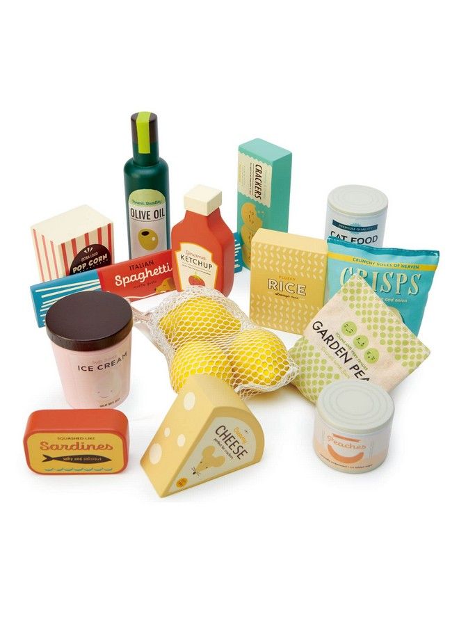 Tender Leaf Toys Supermarket Grocery Set Wooden Pretend Play Food Set Supermarket Shopping Game Play Kitchen Accessories Age 3+ - Image 5