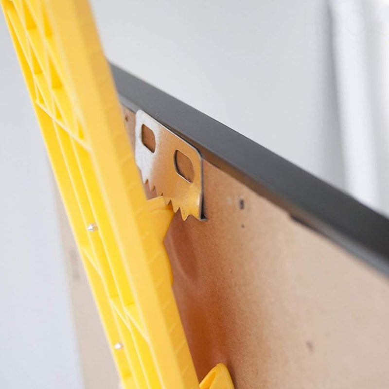 1pc Yellow Painting Tool With Built In Level Easy Frame Hanging Guide No Battery Required Abs Material Quick Alignment Tool For Wall Art Photos Posters - Image 5