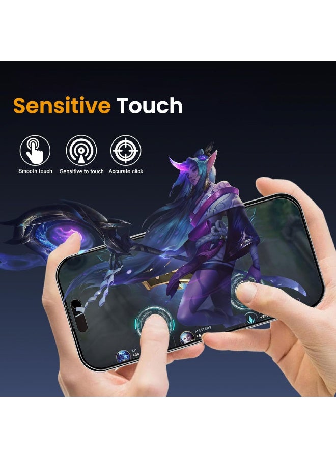 Glass 2 Pack iPhone 16 Pro Privacy Screen Protector, [30° Anti-Spy] [9H Hardness] [Anti Scratch] [Bubble Free] Tempered Screen Protector for iPhone 16 Pro 6.3 inch (Boxed, 2PCS) - Image 5