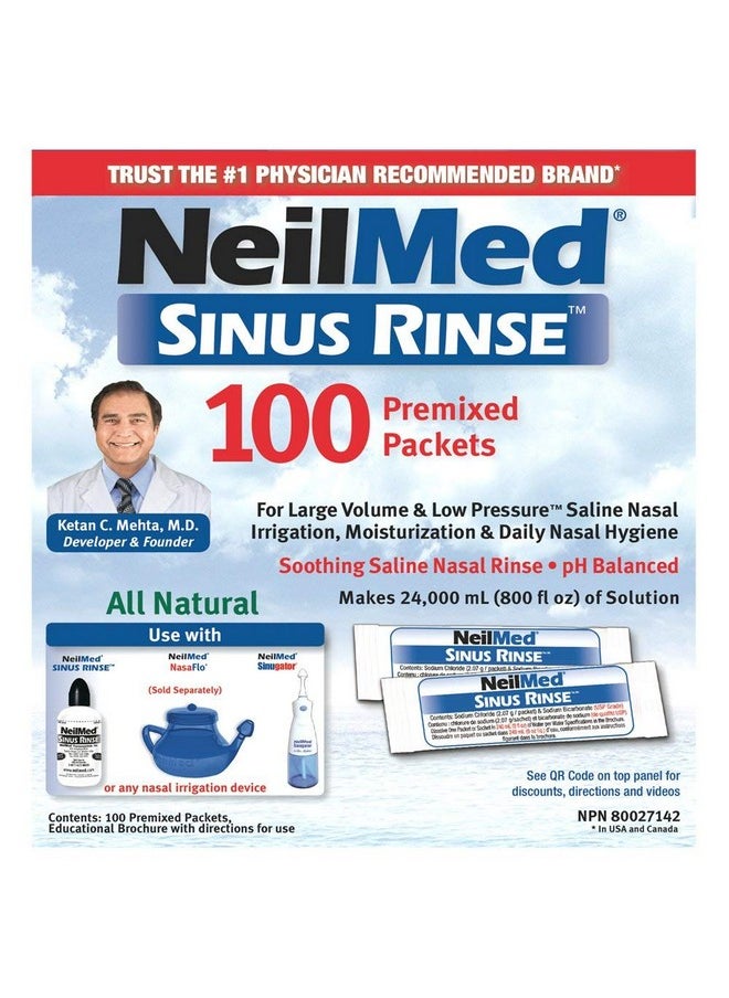 NeilMed Sinus Rinse Refill Packets, 100 Ct ( Package May Vary)  - Image 2
