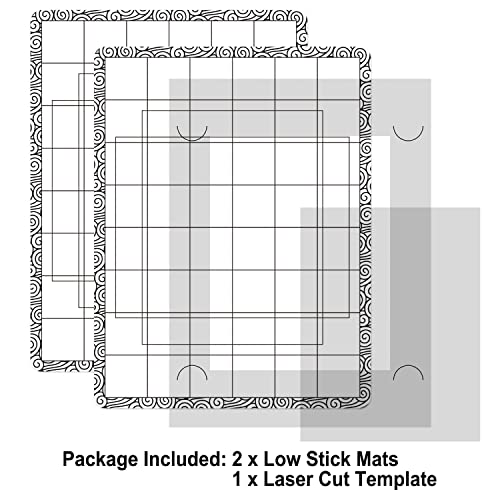 BAOFALI 3Pcs/Set Stick and Stamp Mat and fixed Stamp Blending Template Multi Use Low Tack Mat for DIY Projects Paper Card Scrapbooking To Hold Project In Placeholding stencil in place while ink blending fixed - Image 2