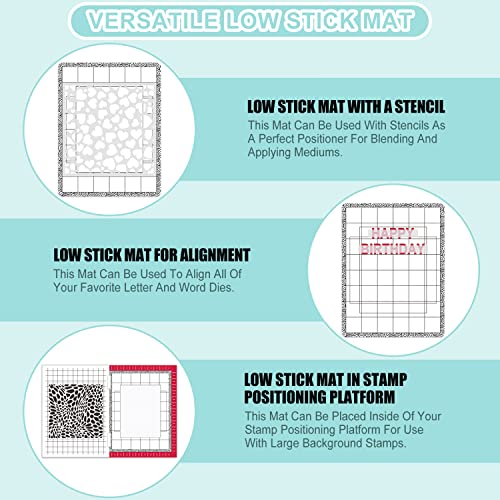 BAOFALI 3Pcs/Set Stick and Stamp Mat and fixed Stamp Blending Template Multi Use Low Tack Mat for DIY Projects Paper Card Scrapbooking To Hold Project In Placeholding stencil in place while ink blending fixed - Image 5