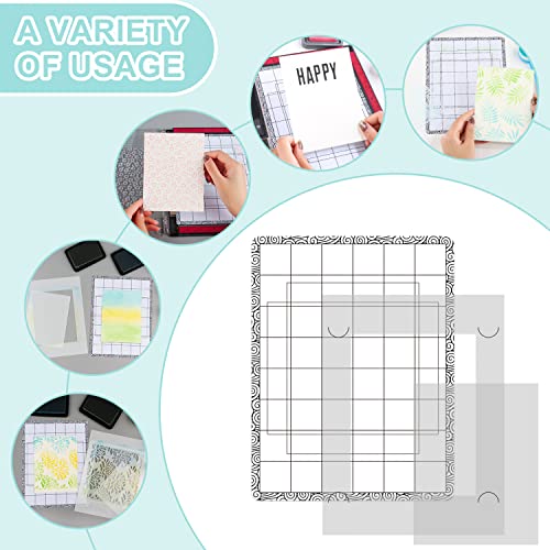 BAOFALI 3Pcs/Set Stick and Stamp Mat and fixed Stamp Blending Template Multi Use Low Tack Mat for DIY Projects Paper Card Scrapbooking To Hold Project In Placeholding stencil in place while ink blending fixed - Image 3