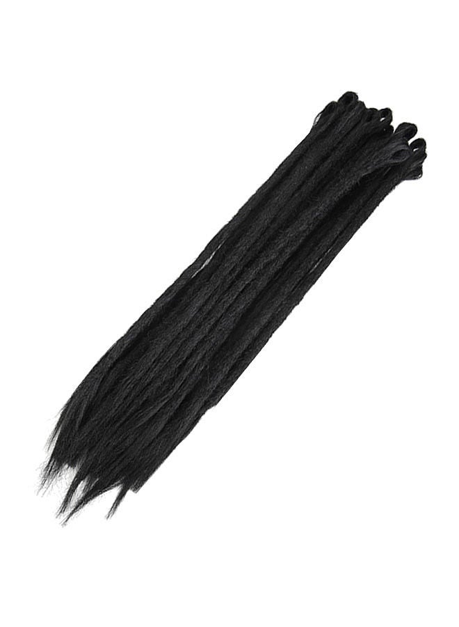 NIBEMINENT 10-Piece Reggae Crochet Hip-Hop Extension Wigs Black