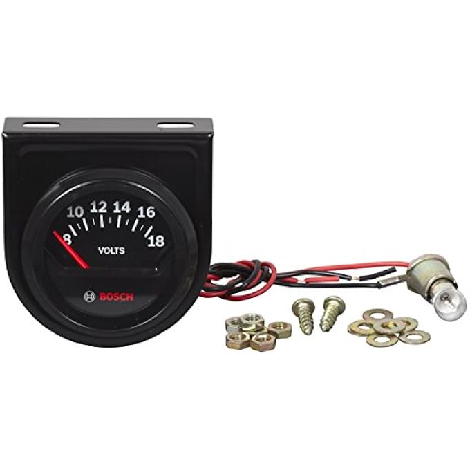 BOSCH Sp0F000051 Style Line 2 Electrical Voltmeter Gauge Black Dial Face Black Bezel - Image 2