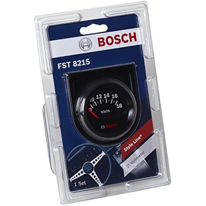 BOSCH Sp0F000051 Style Line 2 Electrical Voltmeter Gauge Black Dial Face Black Bezel - Image 3