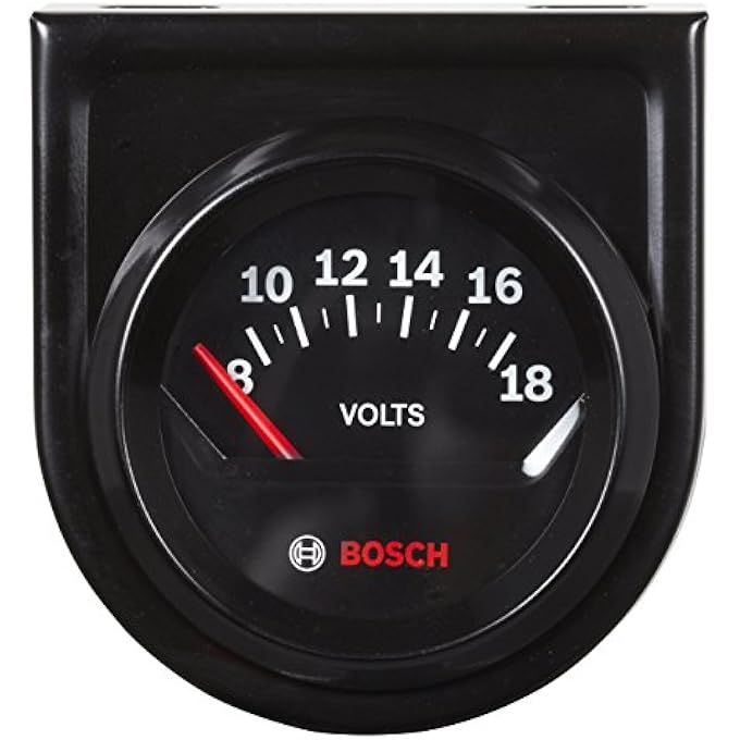 BOSCH Sp0F000051 Style Line 2 Electrical Voltmeter Gauge Black Dial Face Black Bezel - Image 1