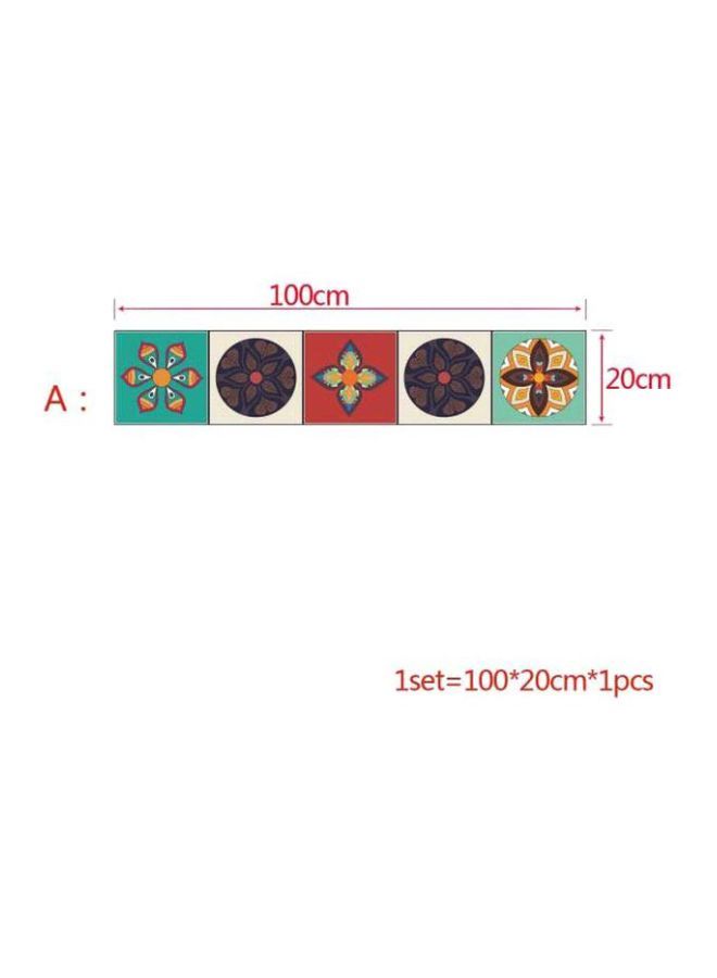 NIBEMINENT Qiangtie Retro Patterned Wall Sticker Beige/Green/Red 100x20cm - Image 2