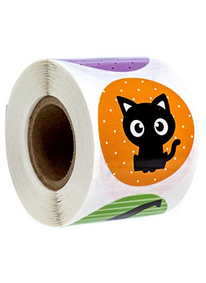 SBlabels - Halloween Character Stickers / 250 Spooky Fall Stickers / 8 Alternating Adorable Autumn Designs / 1.5" Round Trick Or Treat Sticker/Made In The Usa - Image 1