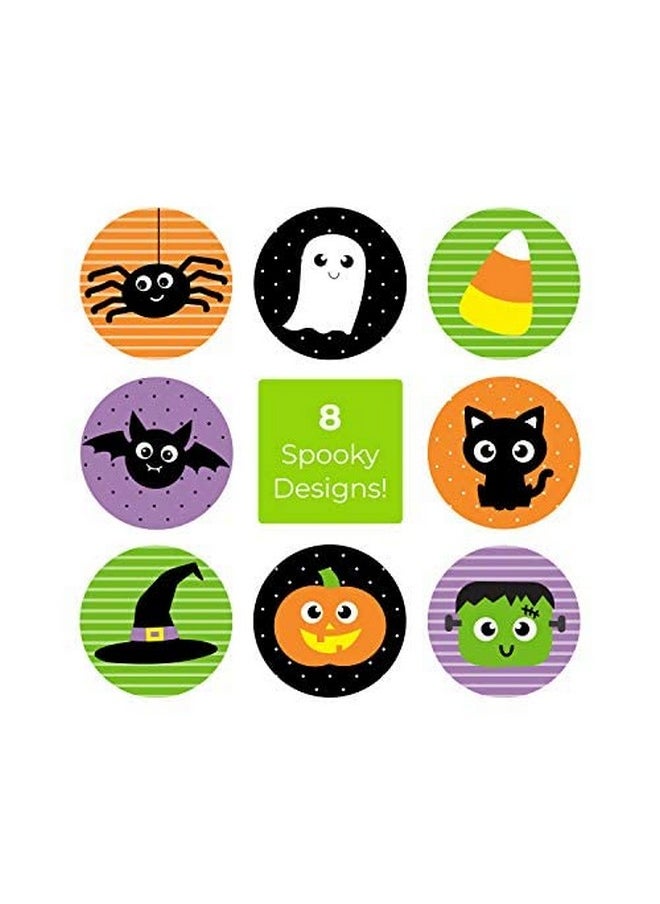 SBlabels - Halloween Character Stickers / 250 Spooky Fall Stickers / 8 Alternating Adorable Autumn Designs / 1.5" Round Trick Or Treat Sticker/Made In The Usa - Image 1