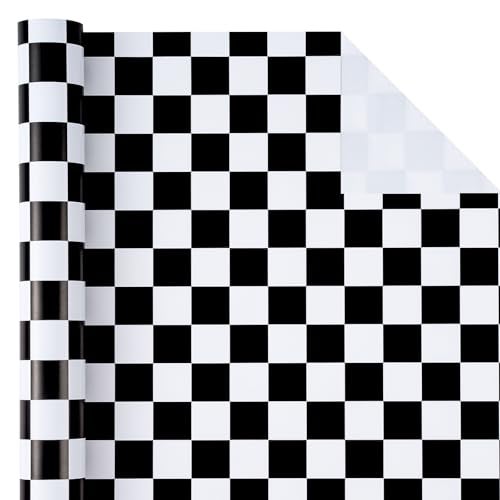 WRAPAHOLIC Checkered Flag Wrapping Paper Roll 17 Inch x 165 Feet Race Car Wrapping Paper for Kids Birthday Girls Boys Birthday Baby Shower - Image 5