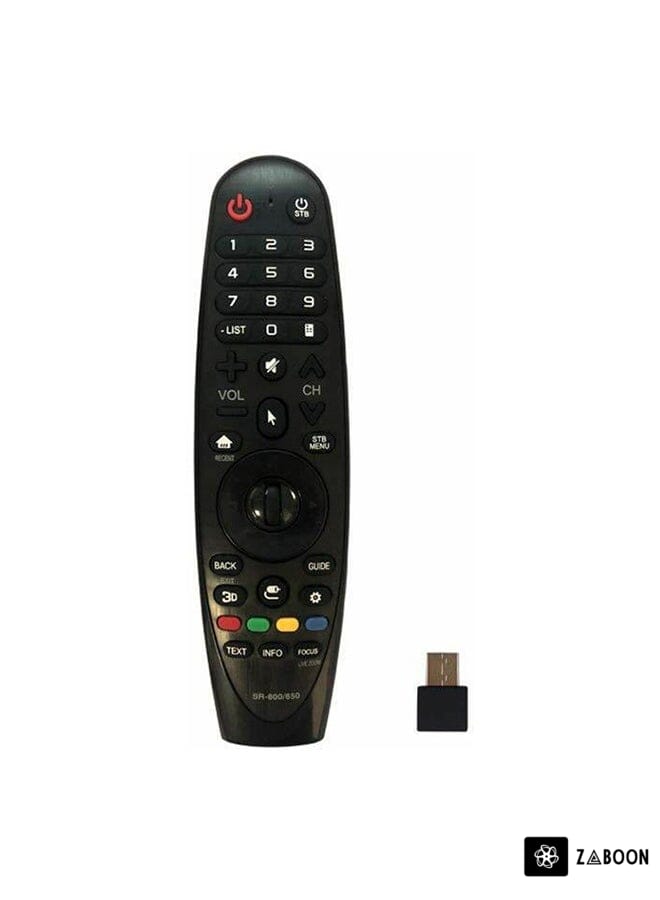 Zaboon Replacement Remote Control With Receiver For LG Smart TV Black
