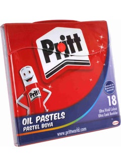 Pritt 18 Color Pastel Crayons in Bag 