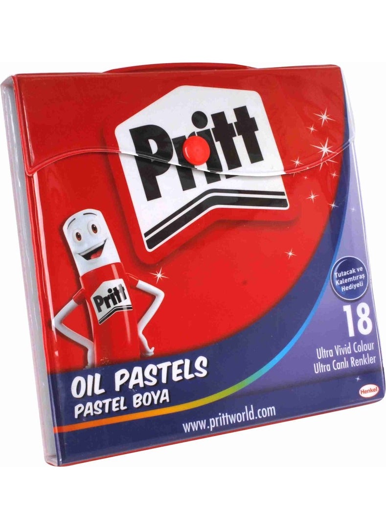 Pritt 18 Color Pastel Crayons in Bag 