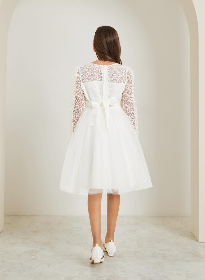 ستايلي فستان حفلات بتفاصيل دانتيل - Image 4