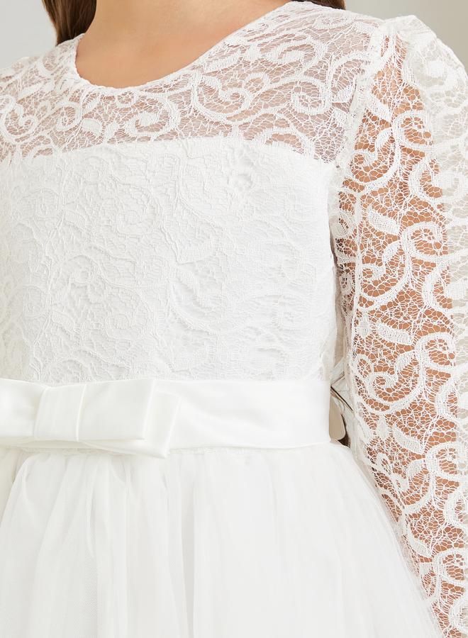 ستايلي فستان حفلات بتفاصيل دانتيل - Image 3