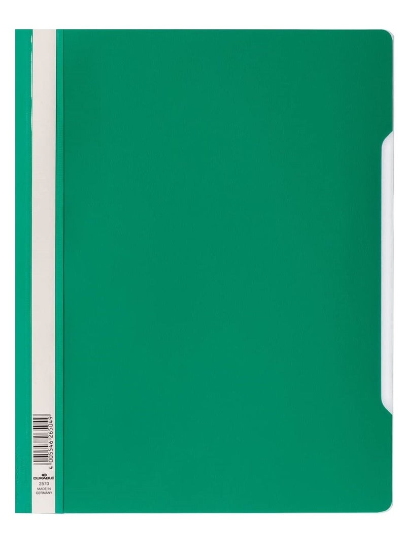 Durable 10-Piece Clear View Folder Green - Image 2