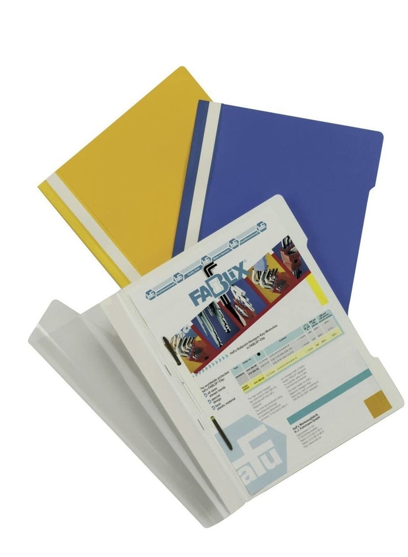 Durable 10-Piece Clear View Folder Green - Image 3