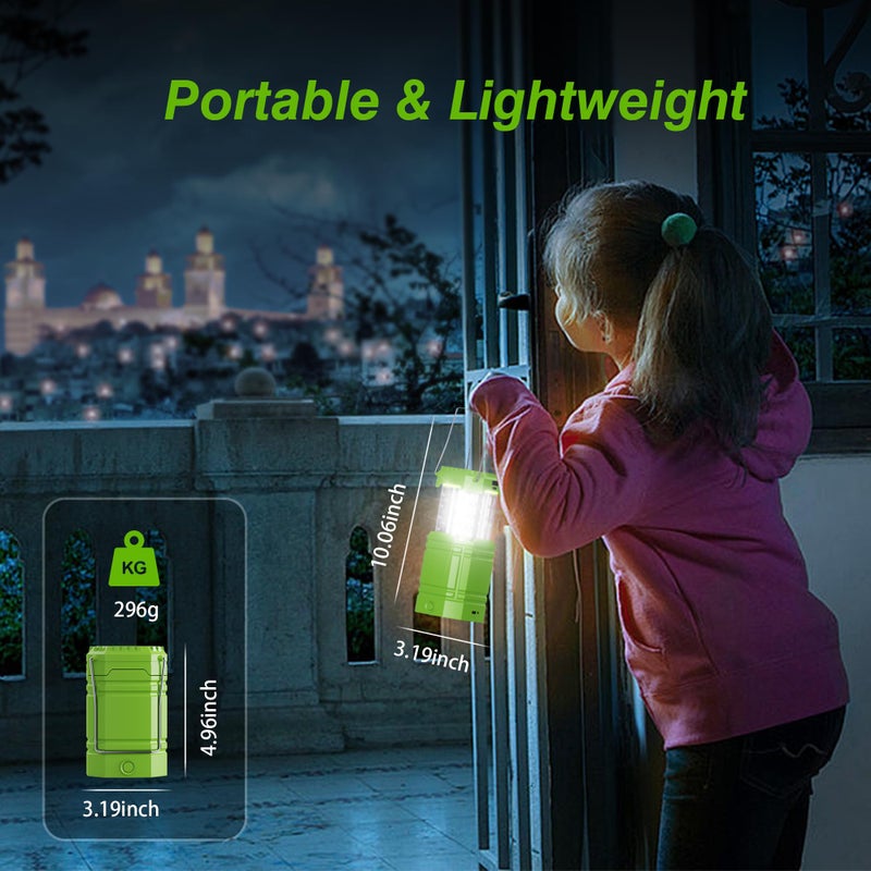 Mesqool Electric LED Camping Lantern for Emergency, 3000mAh Large Capacity Solar Hand Crank Flashlight with 8H Time, Collapsible Survival Light, USB Charger for Cellphone, Must-Have Light for Power Outage - Image 5