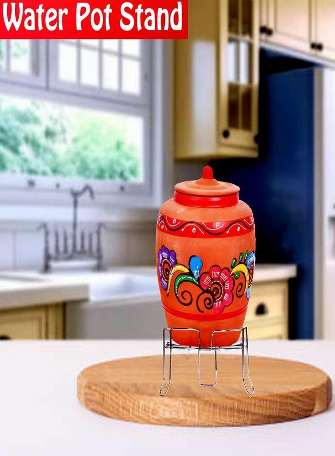 GYOU Stainless Steel Fancy Matka Stand Water Pot Countertop For Tabletop, Floor Standing Kitchen Home Cauldron 3 Leg - DN-1 - Image 3