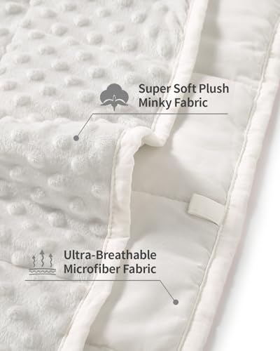 Mr. Sandman Weighted Blanket for Adults, Heavy Blanket for Woman,Man Sleeping/Calm, Soft and Cozy Weighted Throw Blankets, Machine Washable, 60 x 80in, 20 lbs, White - Image 4