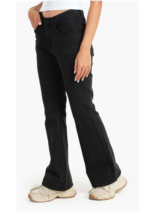 Carina Grey Flare Jeans - Image 2