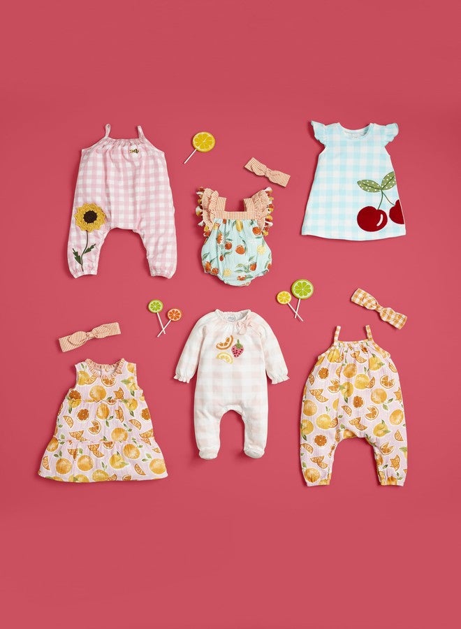 Mud Pie Baby Girl Citrus Print Tassel Bubble; 6-9 Months - Image 2