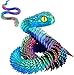 SUMLAND 3D Printed Snake3D Printed Animals 24 Inch 3D Printed Fidget ToysArticulated Crystal AnacondaHome Office Executive Desk Decoration Red Green Blue - Image 2