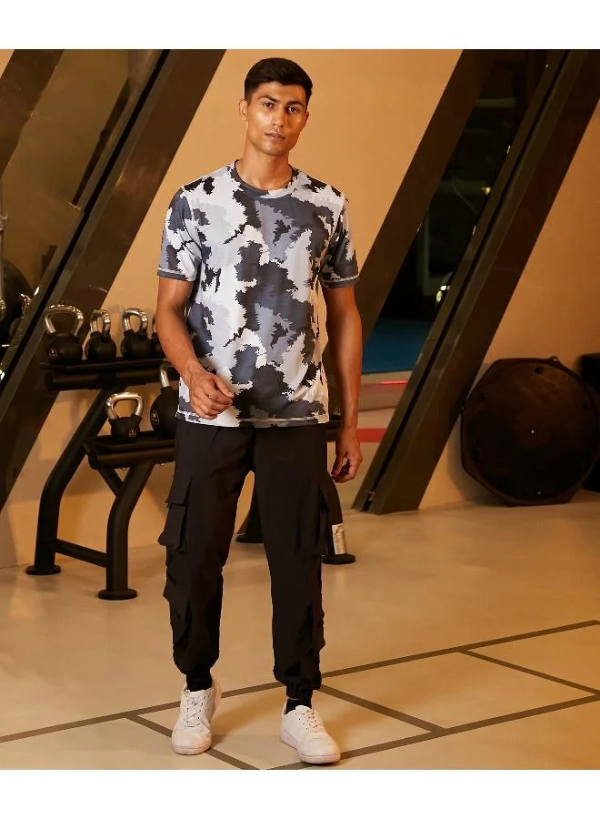 CAHOOT  Men's Moon Grey Camouflage Activewear T-Shirt for Men | Best Price UAE