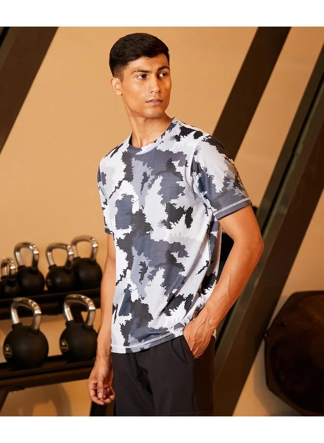 CAHOOT  Men's Moon Grey Camouflage Activewear T-Shirt for Men | Best Price UAE