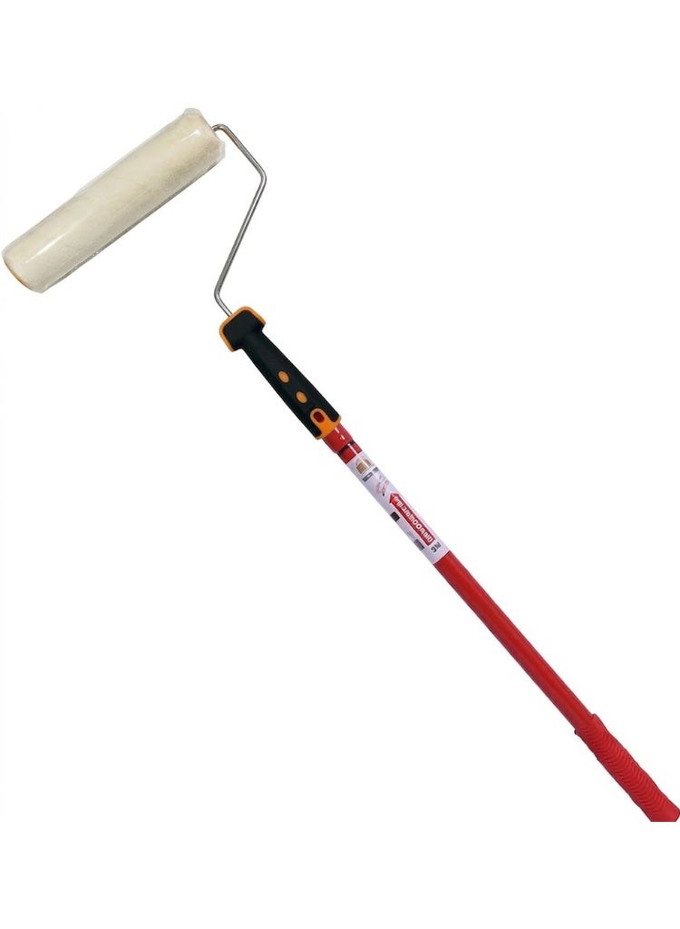 Paint Roller Kit, Multi Angle Paint Brush with Adjustable Extension Poles, Scraper and Stirring Stick Wall Ceiling Painting Supplies for House Corner Edges - Image 1