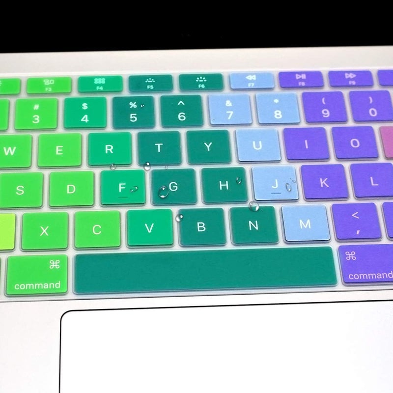 Se7enline compatible with MacBook Air 13 inch Keyboard Cover Soft Silicone Protector 2023 2022 2021 2020 2019 2018 for Mac Air 13 Inch Model A1932 with Retina Display Soft-Touch Keyboard Skin,Rainbow - Image 4