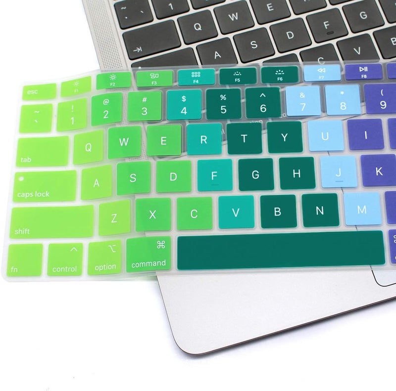 Se7enline compatible with MacBook Air 13 inch Keyboard Cover Soft Silicone Protector 2023 2022 2021 2020 2019 2018 for Mac Air 13 Inch Model A1932 with Retina Display Soft-Touch Keyboard Skin,Rainbow - Image 5