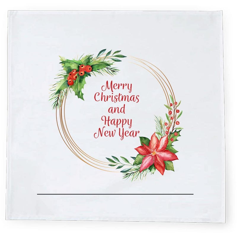 Khakee 6 Pcs Christmas Theme Silk Table Napkins 10x 10 for Xmas Decoration Christmas OrnamentsChristmas Giftxmas21180 - Image 3