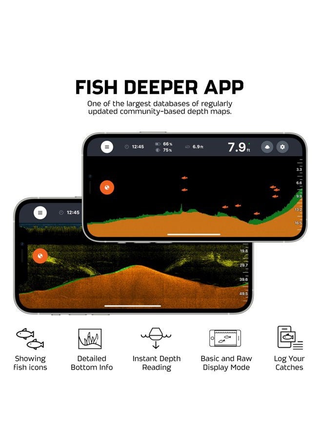 Deeper START Smart Fish Finder - Portable Depth Finder for Recreational Fishing From Dock, Shore or Bank | Castable With FREE User-Friendly App | Phone Compatible - Image 4