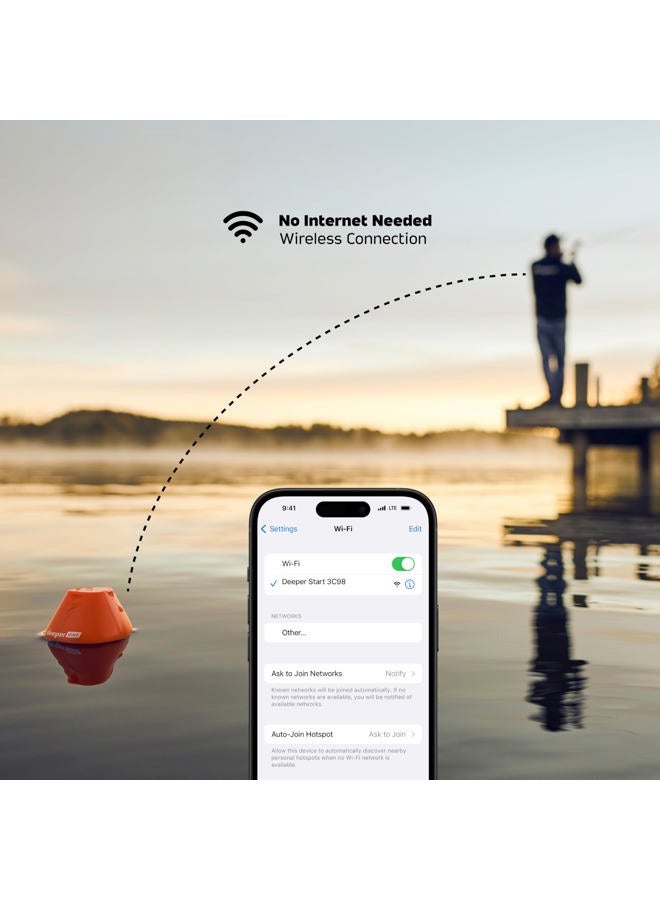 Deeper START Smart Fish Finder - Portable Depth Finder for Recreational Fishing From Dock, Shore or Bank | Castable With FREE User-Friendly App | Phone Compatible - Image 5