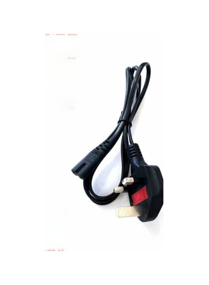 2-Prong AC Power Cord Cable – UK Plug, Compatible with Samsung, LG, TCL, Sony TVs, HP Printers, PS3, PS4, PS5, and More - Image 3
