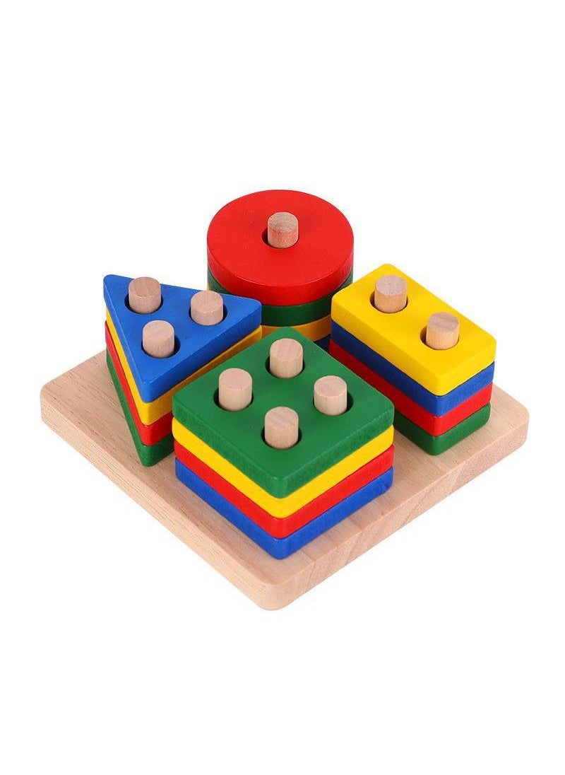 Y&D Children's Puzzle Set Column Building Blocks  - Image 1
