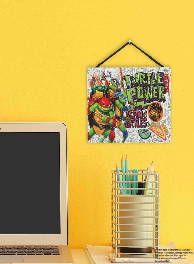 Open Road Brands Teenage Mutant Ninja Turtles Turtle Power Hanging Wood Wall Decor - Fun TMNT Sign for Kids' Bedroom, Man Cave or Movie Room - Image 5