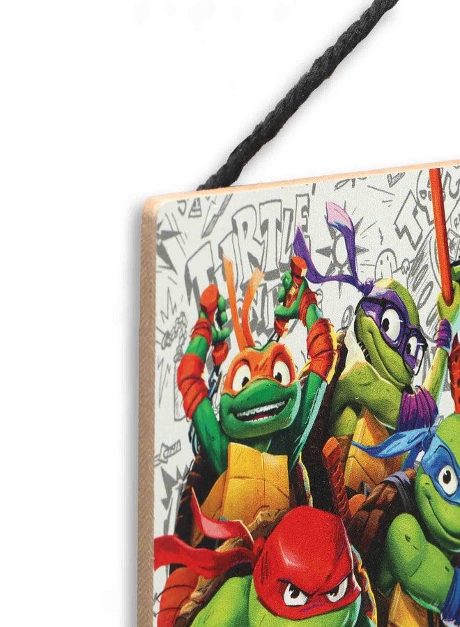 Open Road Brands Teenage Mutant Ninja Turtles Turtle Power Hanging Wood Wall Decor - Fun TMNT Sign for Kids' Bedroom, Man Cave or Movie Room - Image 4