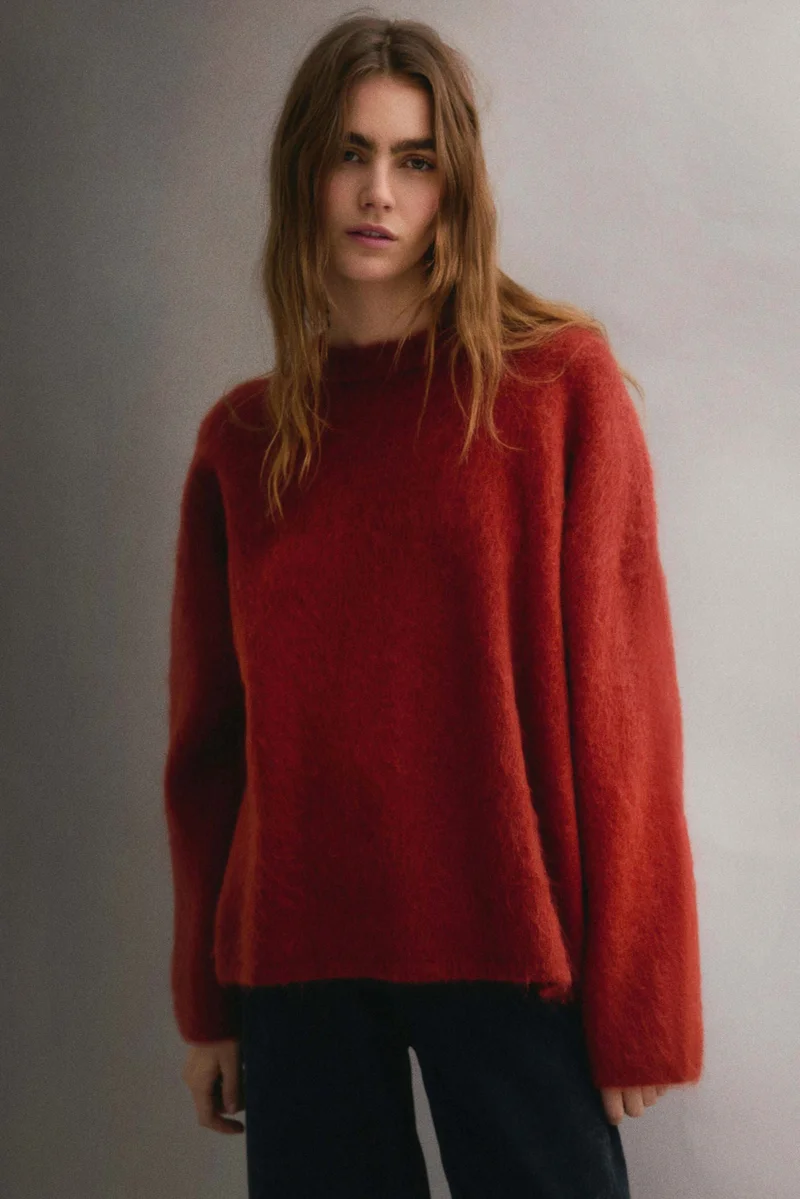 Oversized mohair-blend jumper