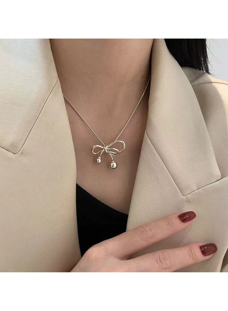 Goolsky Trendy Knotted Pendant Sweater Chain for Women – INS-Style Statement Necklace, High-End Minimalist Jewelry  - Image 1