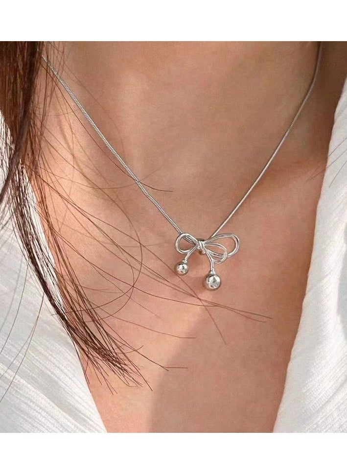 Goolsky Trendy Knotted Pendant Sweater Chain for Women – INS-Style Statement Necklace, High-End Minimalist Jewelry  - Image 2