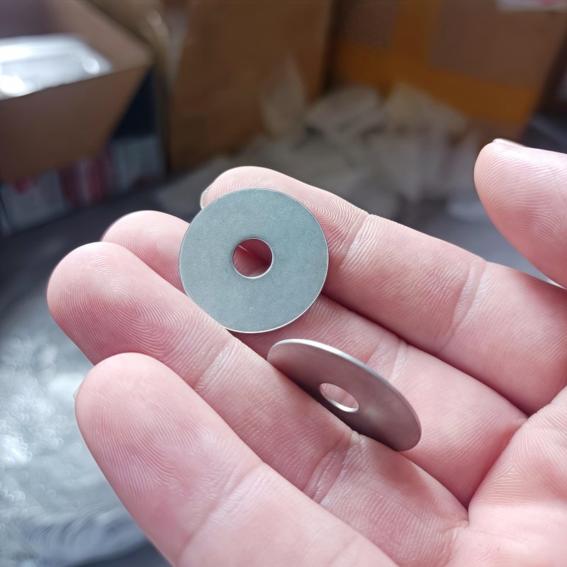 M6 Large Galvanized Metal Flat Washers 12 Pieces Thickened Screw Washers - Image 5