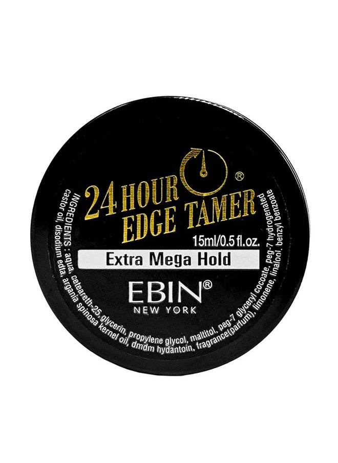 EBIN NEW YORK 24 Hour Edge Tamer Extra Mega Hold 0.5 Oz No Flaking No White Residue Shine Moisture And Prevent Breakage With Castor Oil  - Image 1